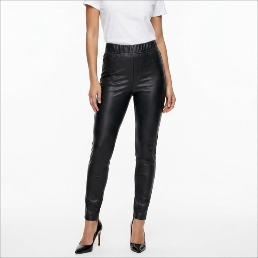 Philosophy Black Faux Leather Vegan Leather Pants Size Small